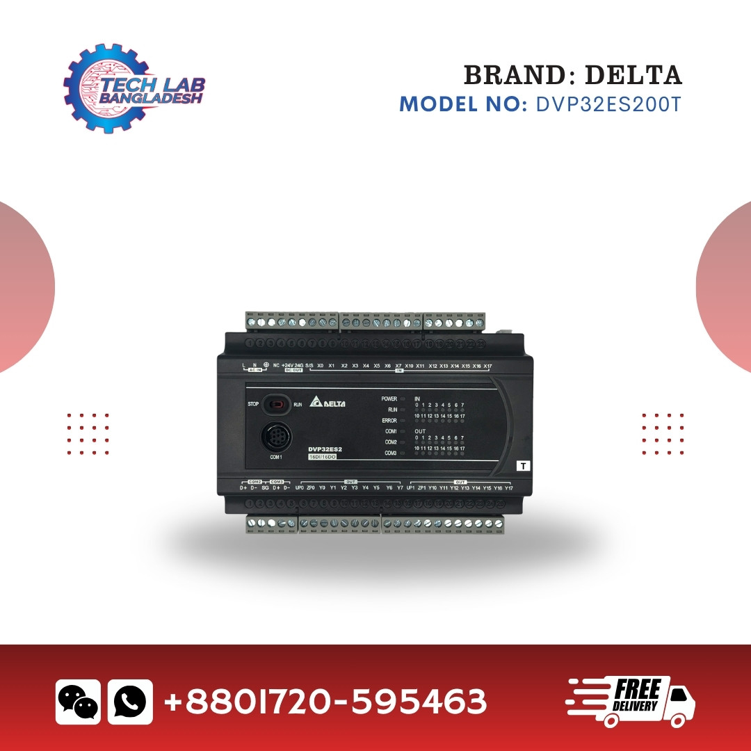 Delta DVP32ES200T PLC | 32 I/O Transistor Output ES2 Controller