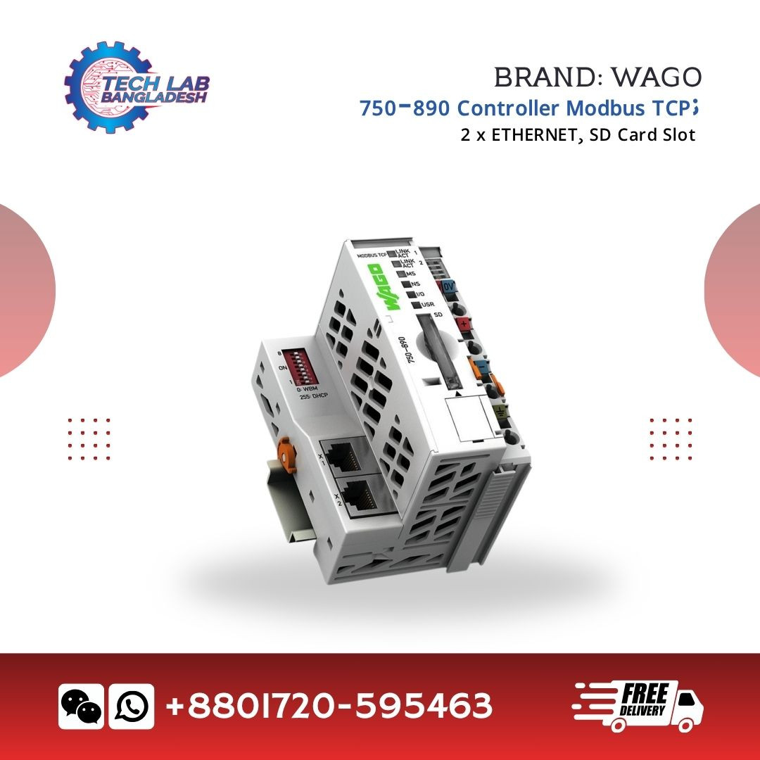 WAGO 750-890 Controller Modbus TCP; 4th generation; 2 x ETHERNET, SD Card Slot