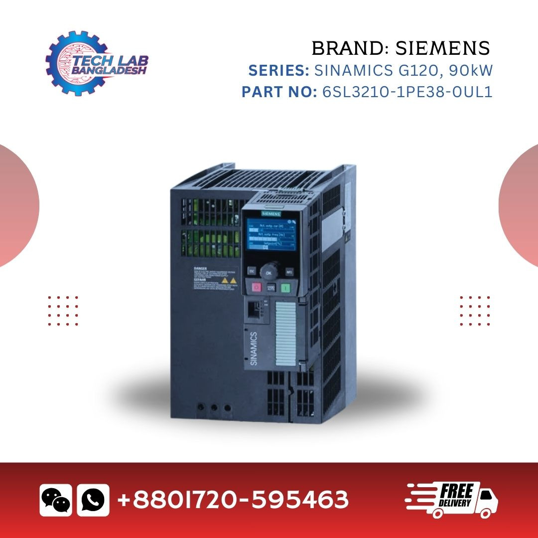 Siemens 6SL3210-1PE38-0UL1 SINAMICS G120 VFD – 90kW, 3 Phase, 400V