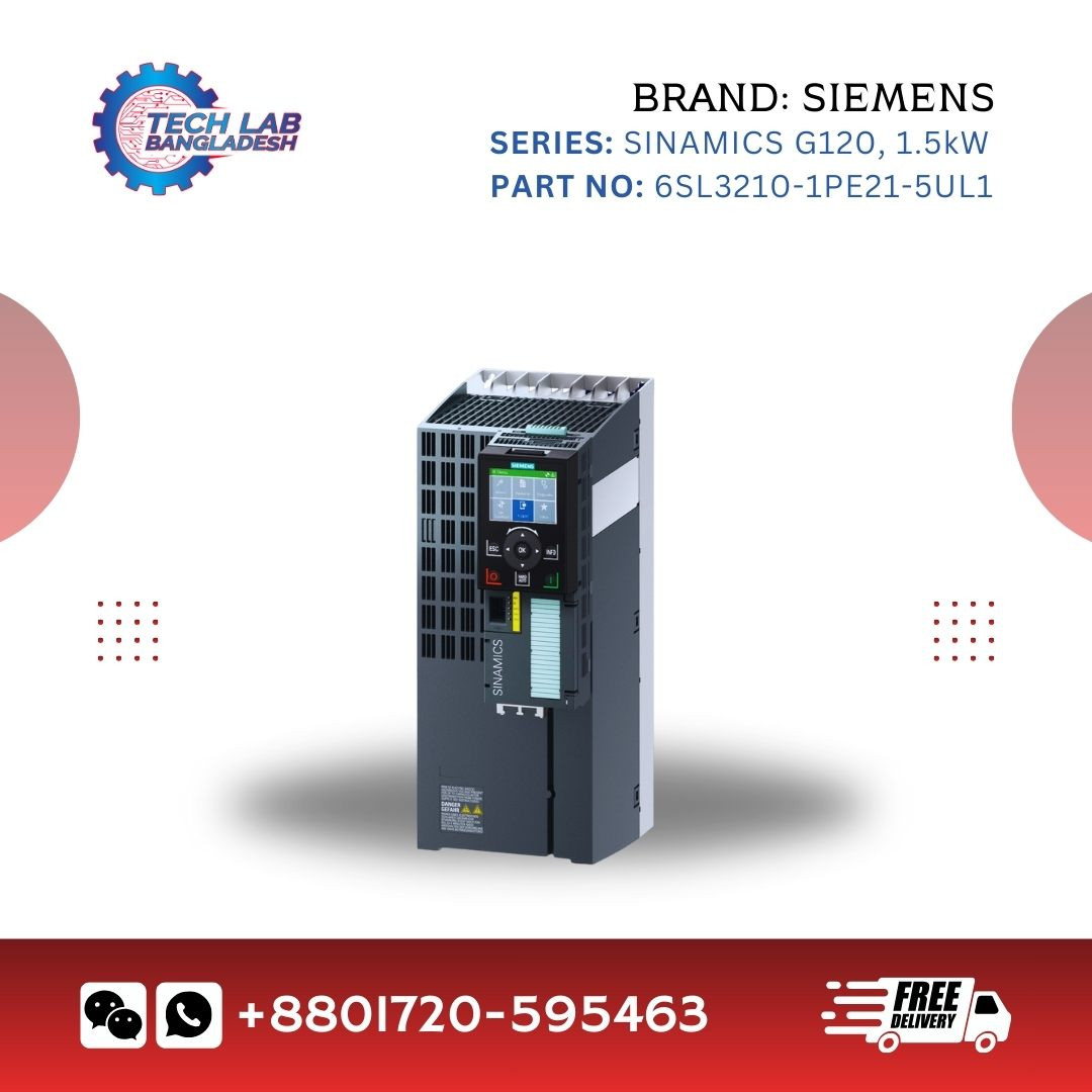 Siemens 6SL3210-1PE21-5UL1 SINAMICS G120 VFD – 1.5kW, 3 Phase, 400V