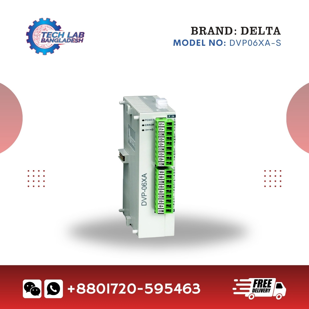 Delta DVP06XA-S Analog I/O Module | PLC Expansion Module