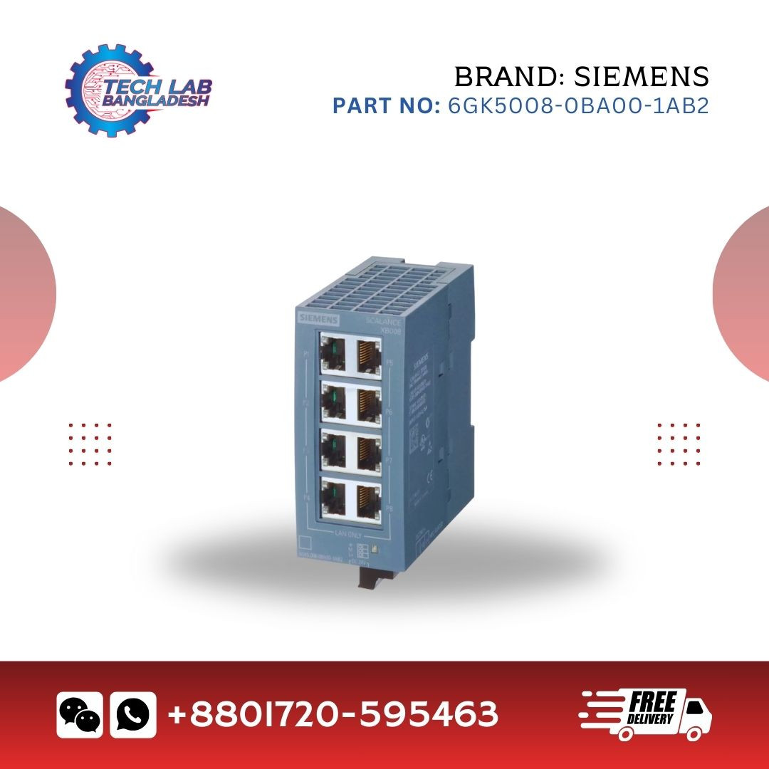SIEMENS SCALANCE XB008 Unmanaged Industrial Ethernet Switch – 6GK5008-0BA00-1AB2