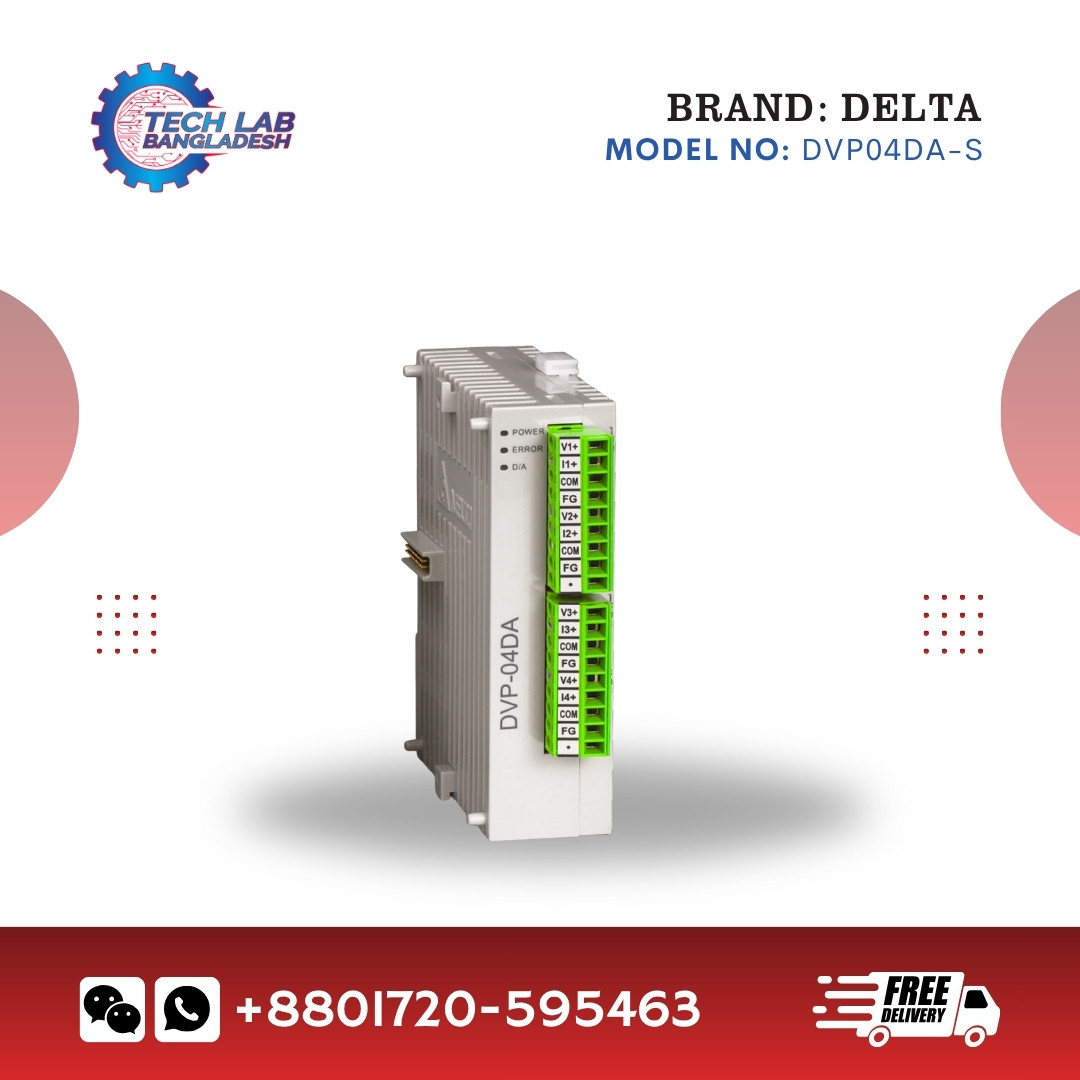 Delta DVP04DA-S Analog Output Expansion Module