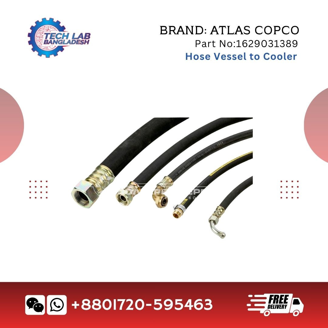 Atlas Copco Hose Vessel to Cooler (Part No. 1629031389)