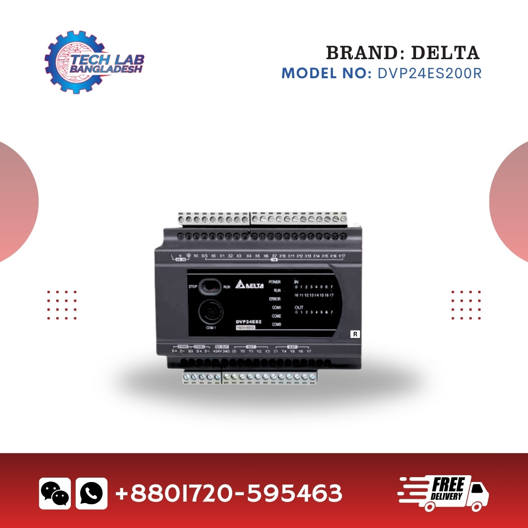 Delta DVP24ES200R PLC | 24 I/O ES2 Series Relay Output Controller